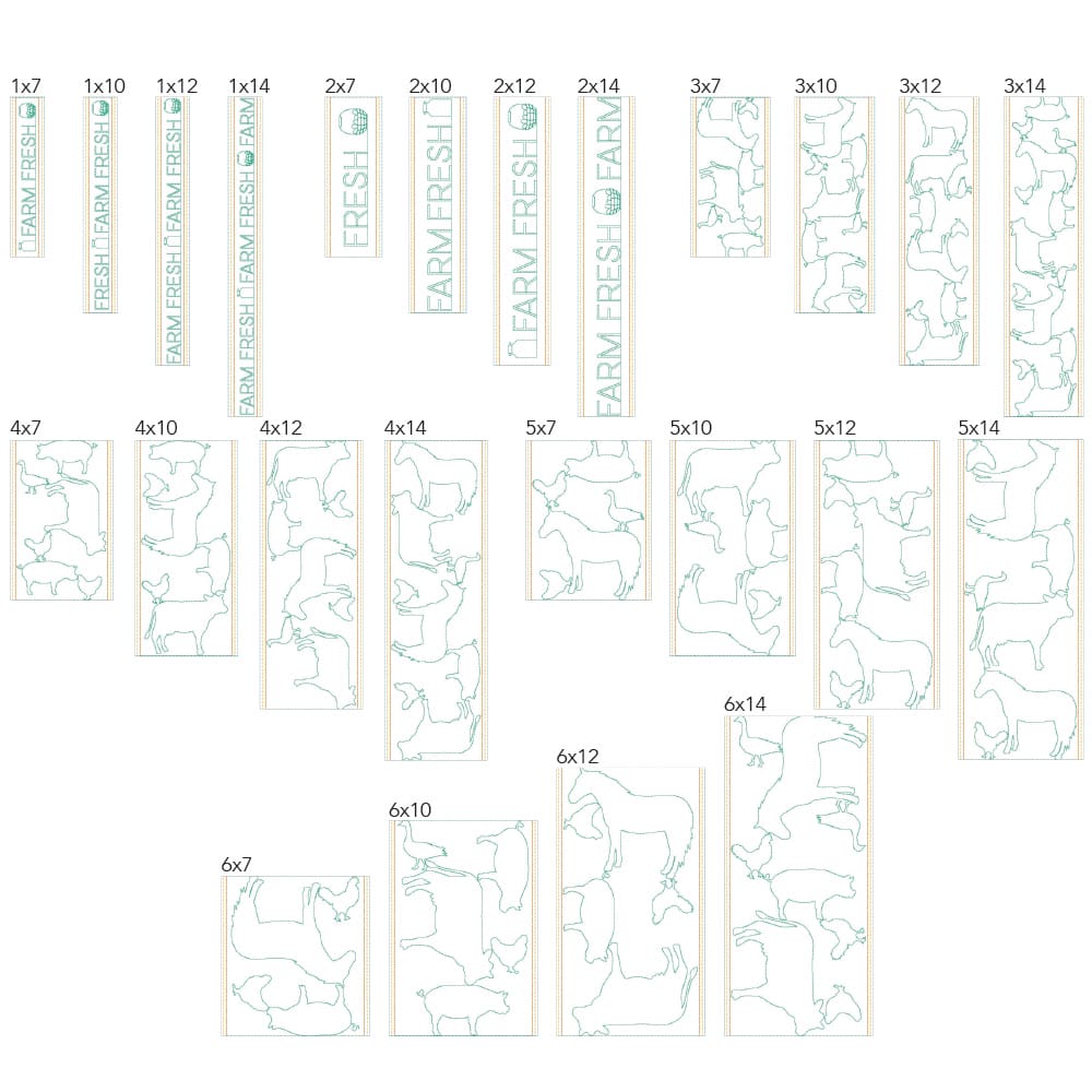 animal border 1 background quilting design tile sizes