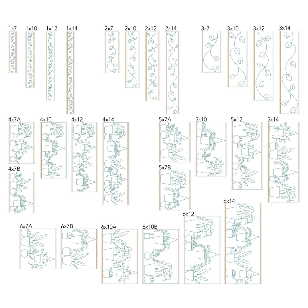 Plant Border 3 - Background Quilting