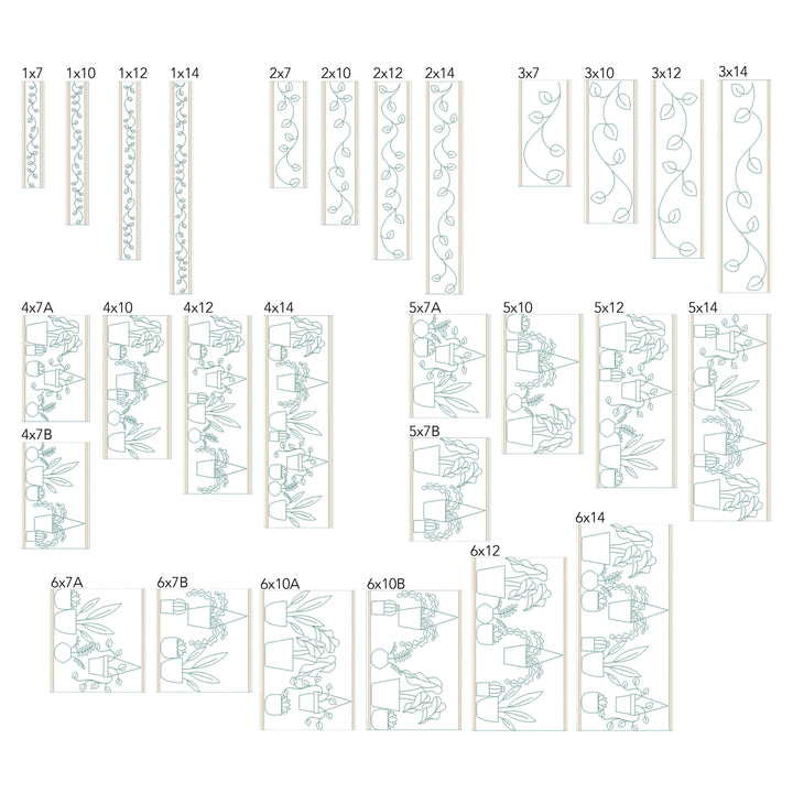 Plant Border 3 - Background Quilting