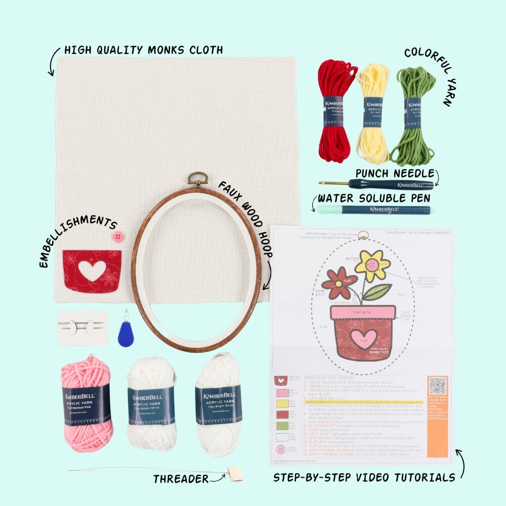 Love Blooms - Punch Needle Plus Kit