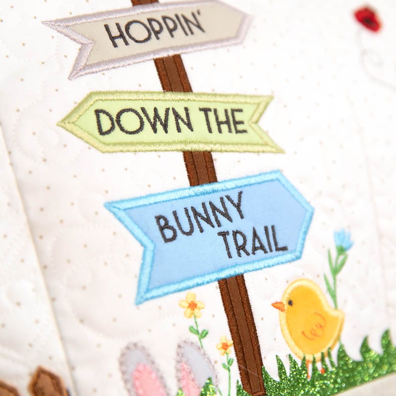 Hoppin Down the Bunny Trail Bench Pillow