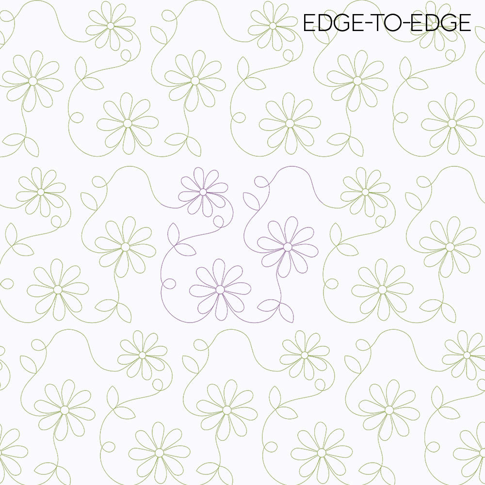 Daisy 1 Longarm Quilting Set (Edge-to-Edge + Block)