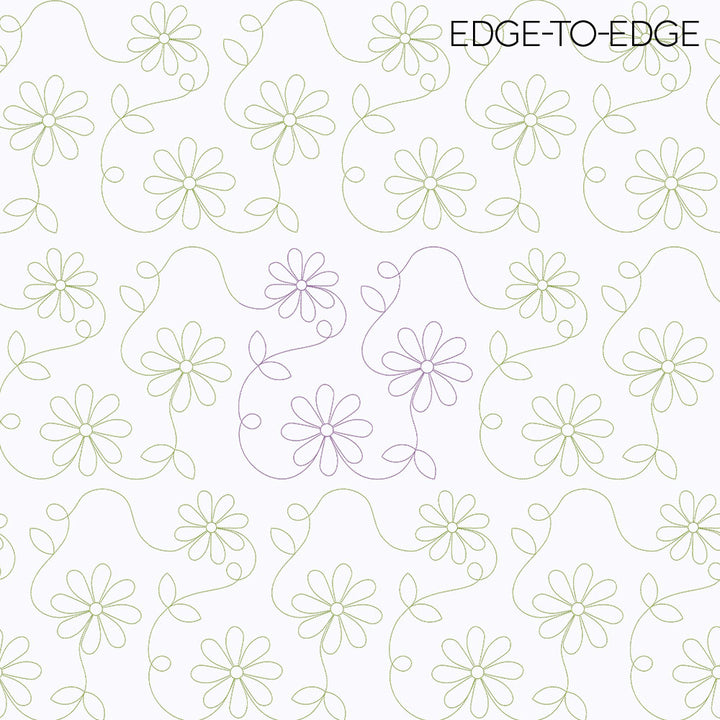 Daisy 1 Longarm Quilting Set (Edge-to-Edge + Block)