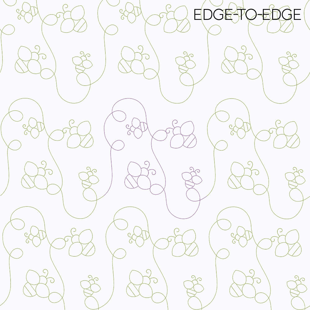 Bee 1 Longarm Quilting Set (Edge-to-Edge + Block)