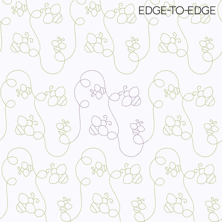 Bee 1 Longarm Quilting Set (Edge-to-Edge + Block)