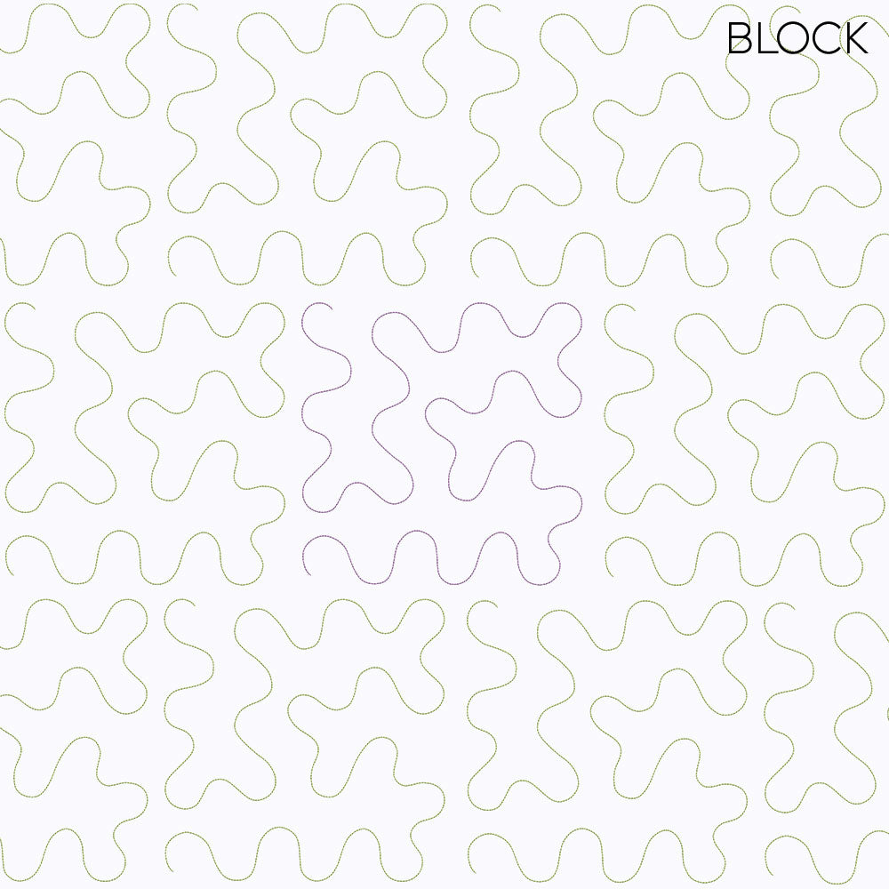 Stipple 1 Longarm Quilting Set (Edge-to-Edge + Block)