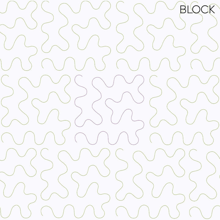 Stipple 1 Longarm Quilting Set (Edge-to-Edge + Block)