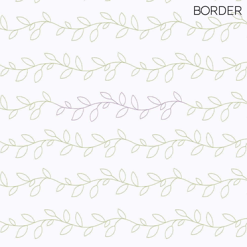 Vine Border 1 Longarm Quilting Set (Border + Corner)
