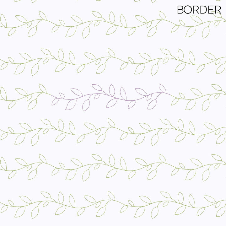 Vine Border 1 Longarm Quilting Set (Border + Corner)