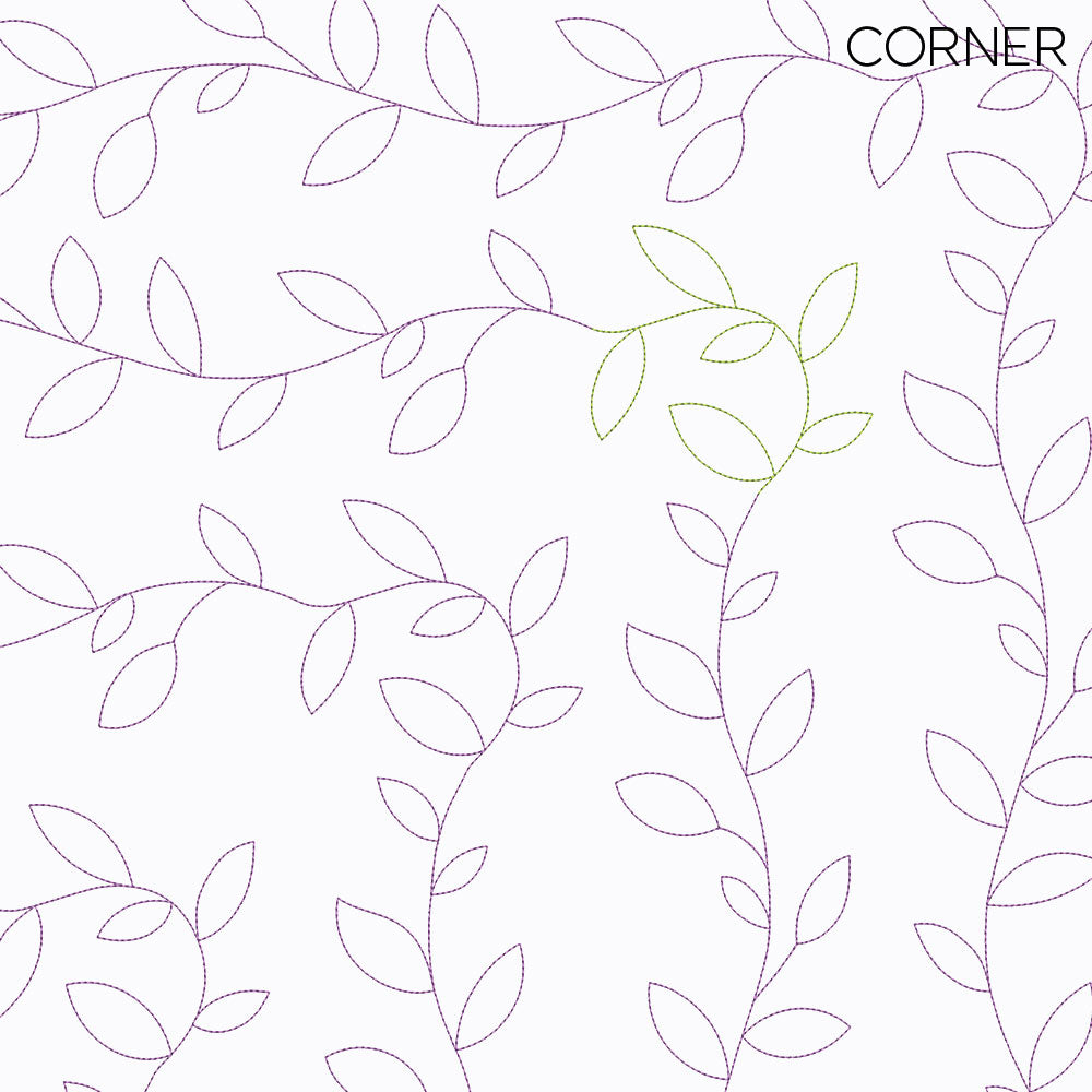 Vine Border 1 Longarm Quilting Set (Border + Corner)