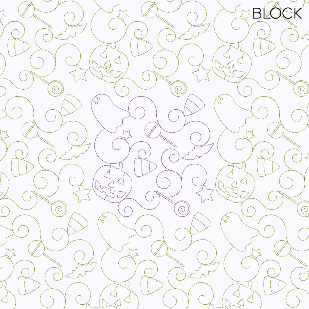 Halloween 1 Longarm Quilting Set (Edge-to-Edge + Block)