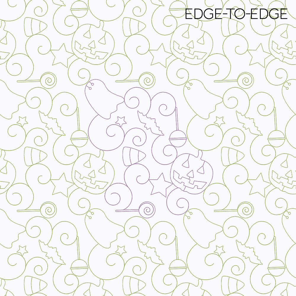 Halloween 1 Longarm Quilting Set (Edge-to-Edge + Block)