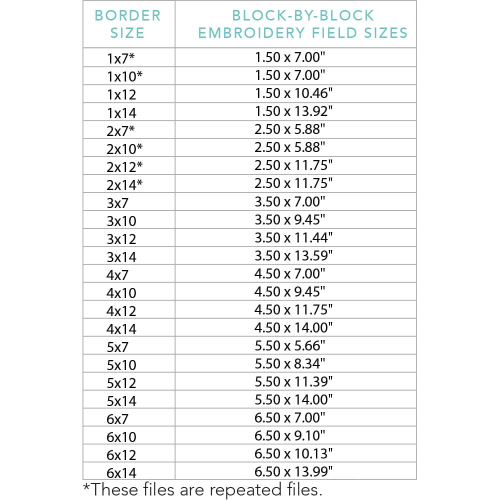 Autumn Border 3 embroidery field sizes