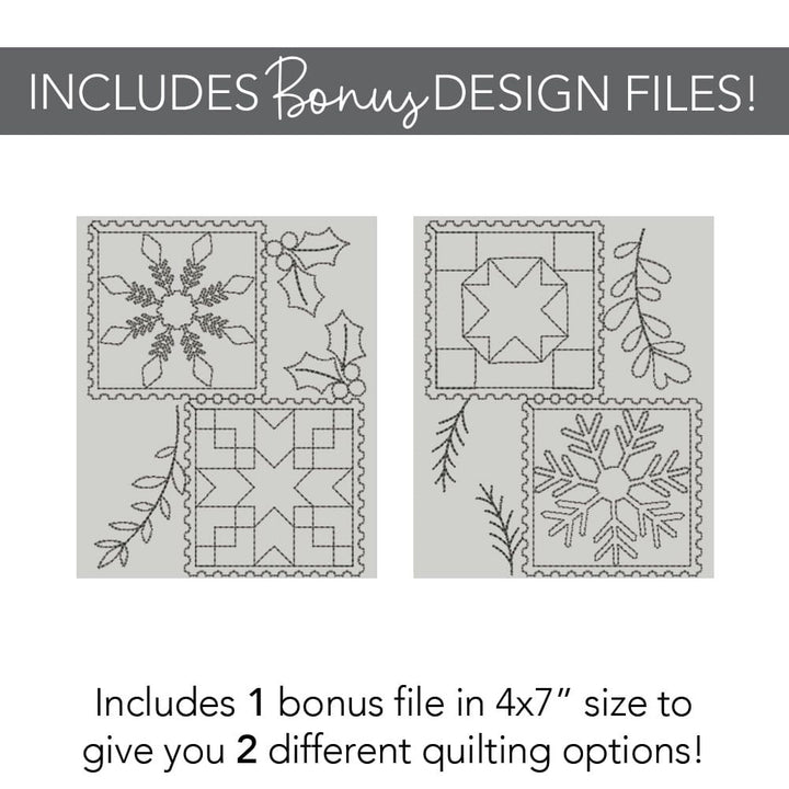 Christmas Border 7 background quilting design bonus files