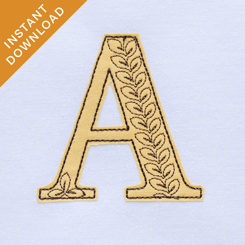Leafy Vine Alphabet - A