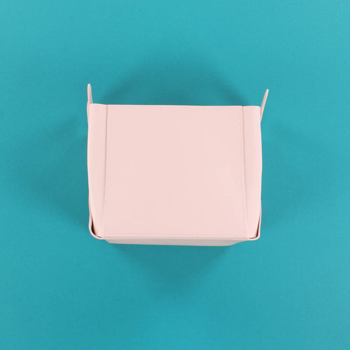 Blush Folding Storage Tote Blank