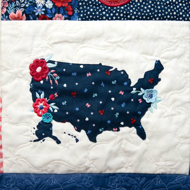 Star-Spangled Beauty Ladder Quilt
