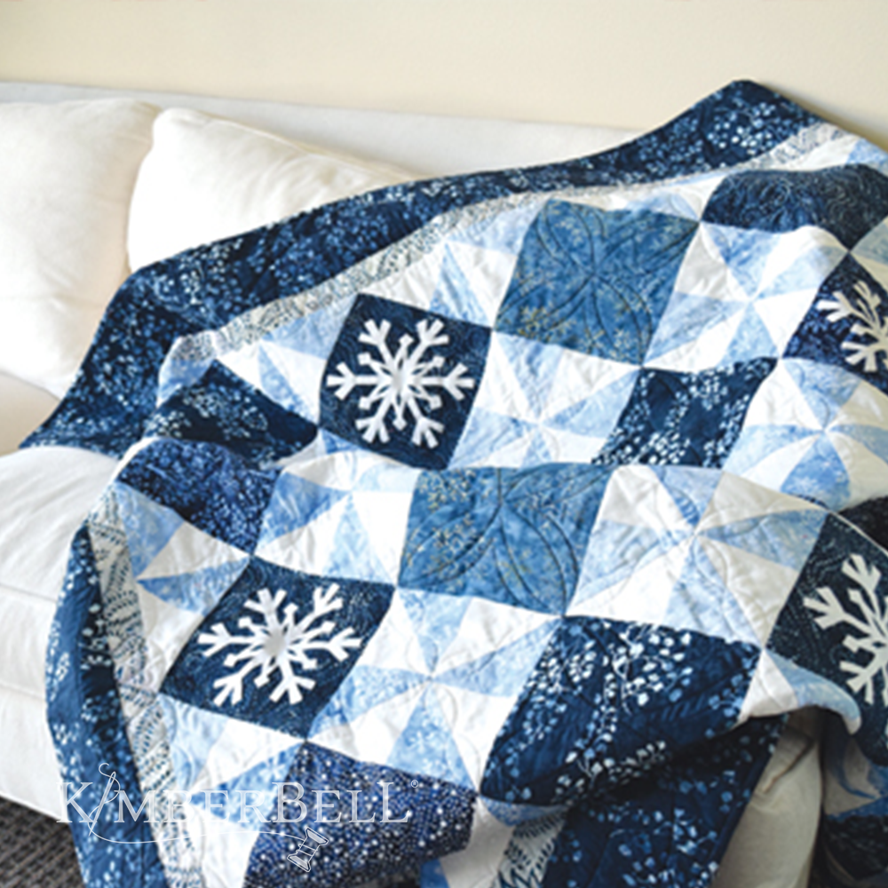 Blue Blizzard Quilt Machine Embroidery (Digital Download)