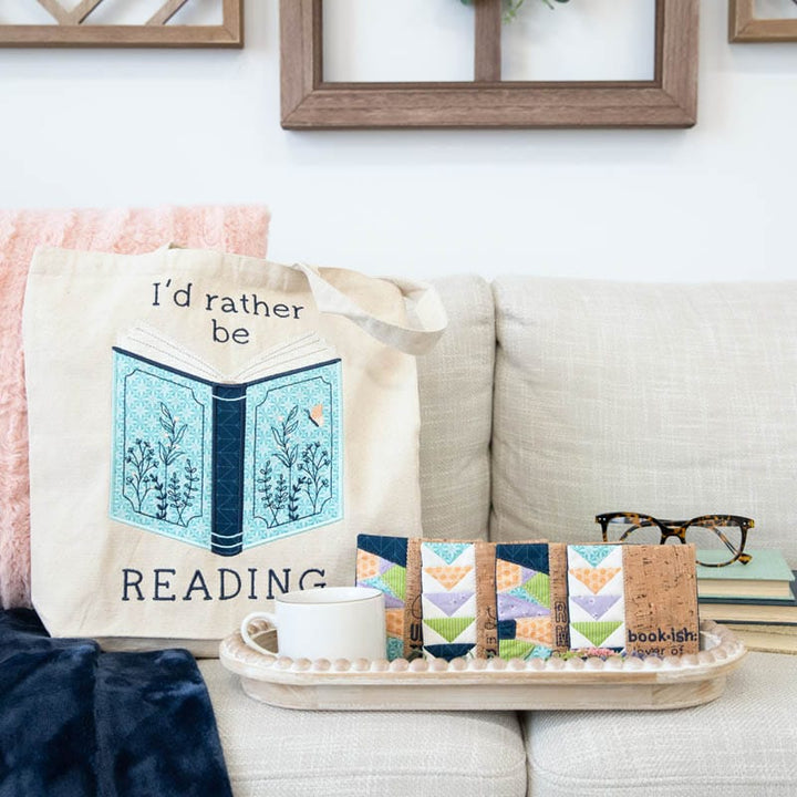 Bookish Coasters + Bonus Design - Machine Embroidery Project Kit