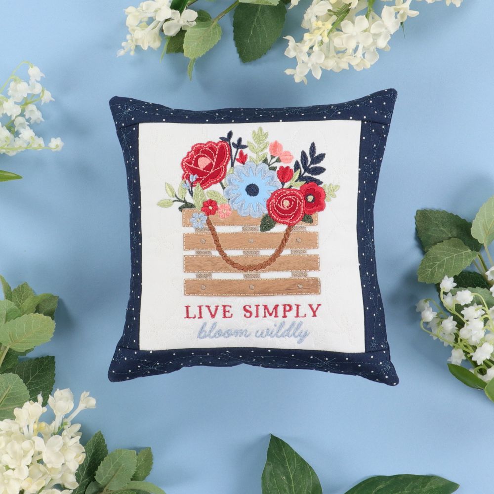 Country Blooms 8x8 Pillow (Digital Download)