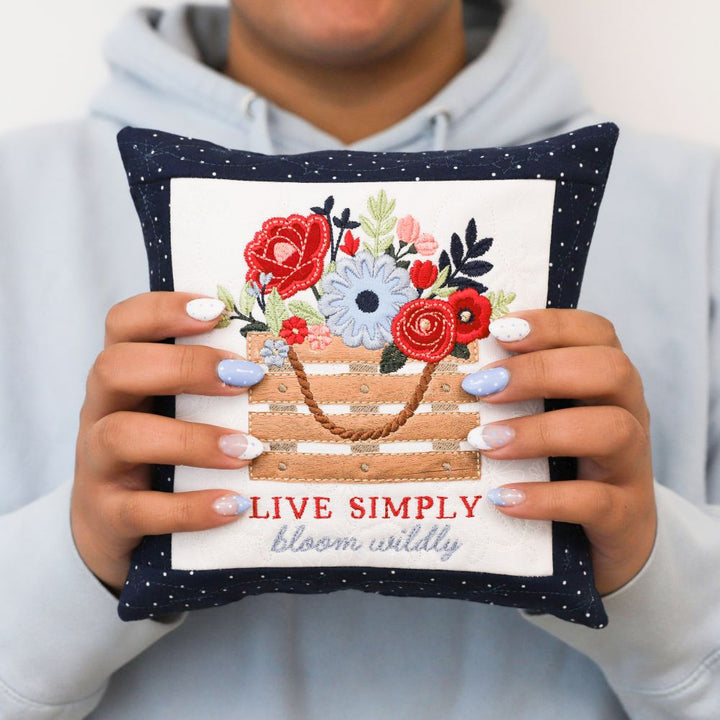 Country Blooms 8x8 Pillow (Digital Download)