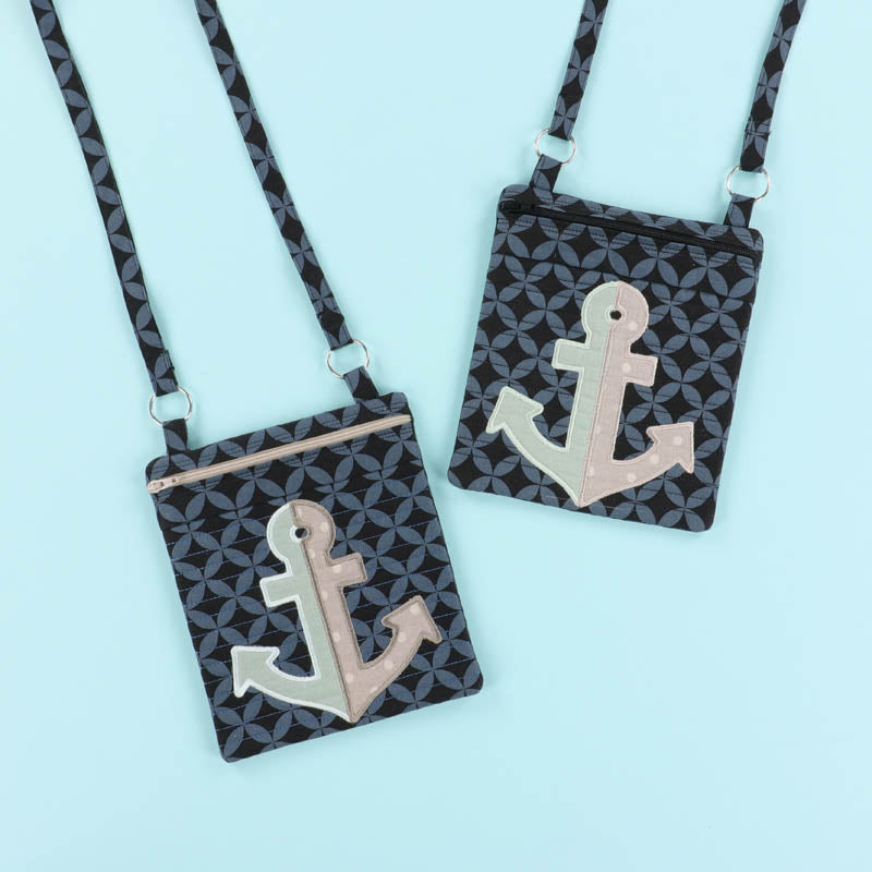 Crossbody Bag Trio, Volume 2: Nautical Collection Machine Embroidery