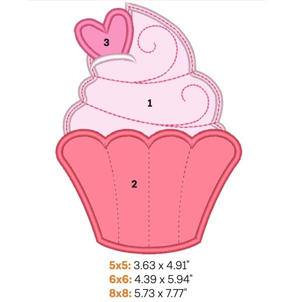 Cupcake Applique 1 (Digital Download)