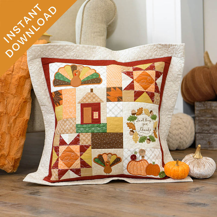 In All Things Give Thanks 22 x 22" Pillow