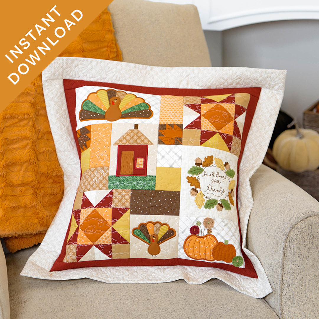 In All Things Give Thanks 22 x 22" Pillow (Digital Download)
