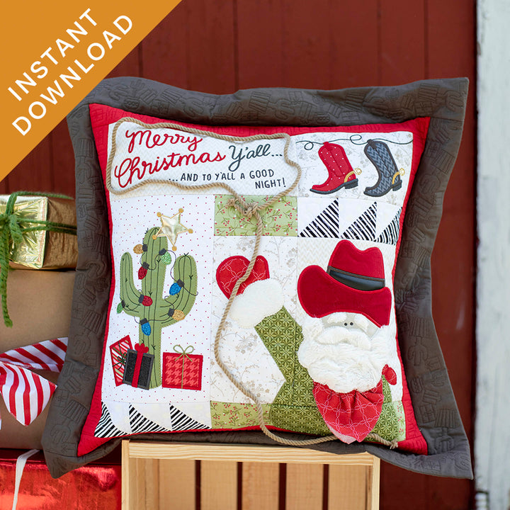 Merry Christmas Y'all 22x22" Pillow (Digital Download)
