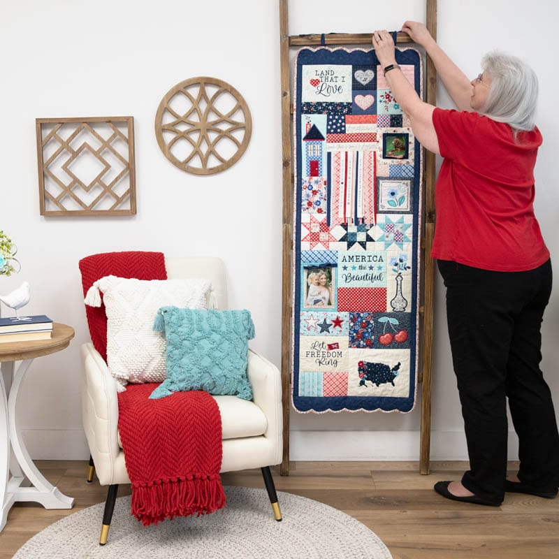 Star-Spangled Beauty Ladder Quilt