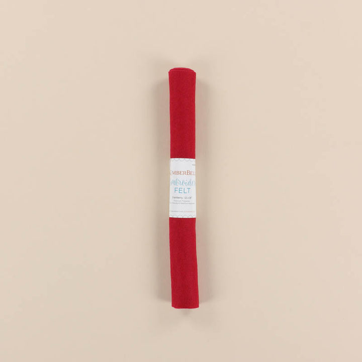 Cranberry Embroidery Felt