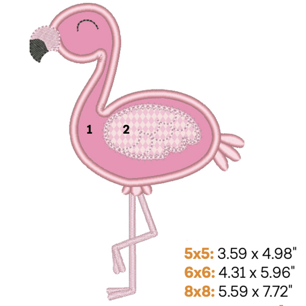 Flamingo Applique 1 (Digital Download)