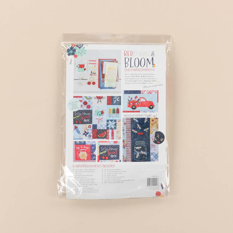 Red, White & Bloom Embellishment Kit