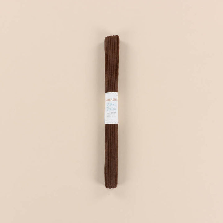 Brown Ribbed Fabric