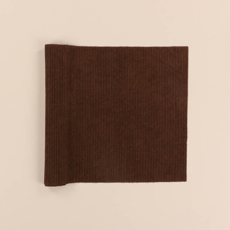 Brown Ribbed Fabric