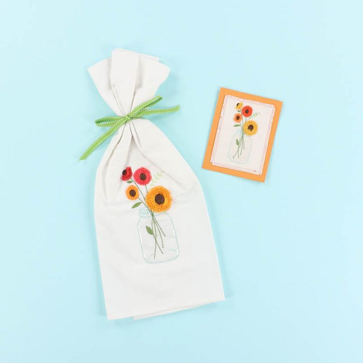 Fun with Fringe: Jars of Seasonal Flowers