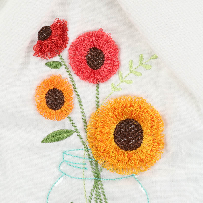 Fun with Fringe: Jars of Seasonal Flowers