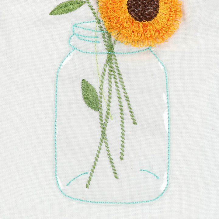 Fun with Fringe: Jars of Seasonal Flowers