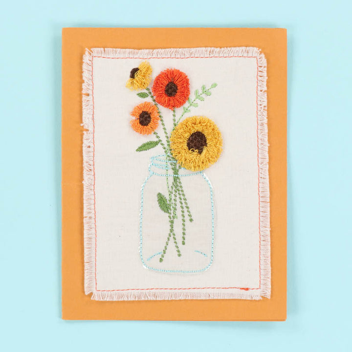 Fun with Fringe: Jars of Seasonal Flowers