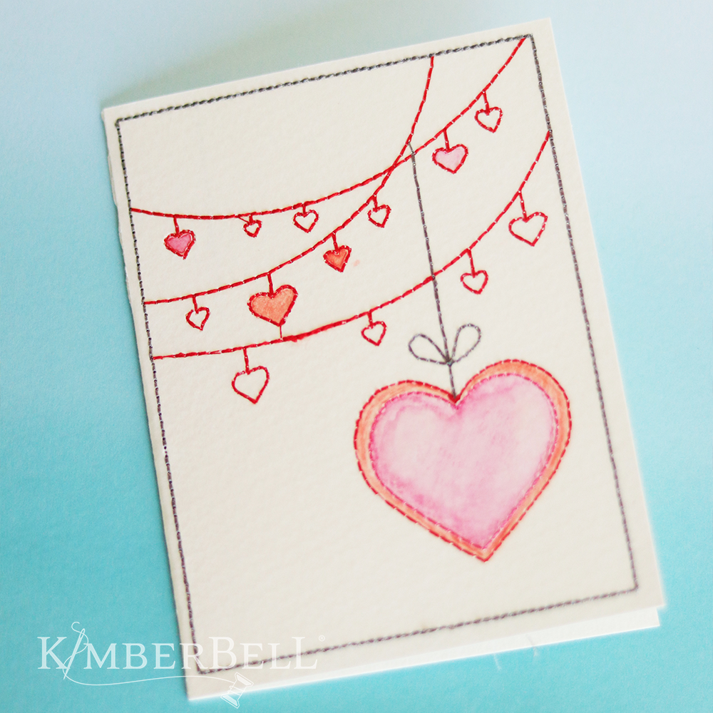 Embroidered Cards: Watercolor Wishes