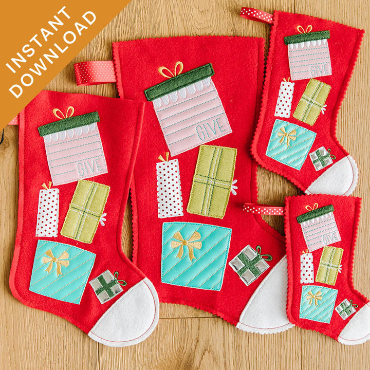 Christmas Morning Felt Stocking (Digital Download)