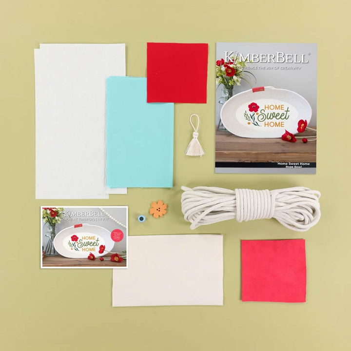 Home Sweet Home Rope Bowl - Machine Embroidery Project Kit