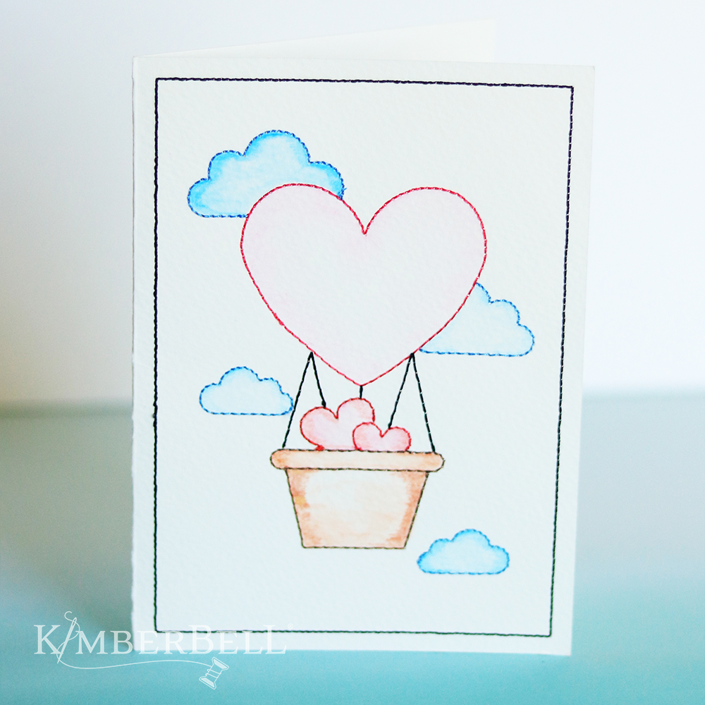 Embroidered Cards: Watercolor Wishes