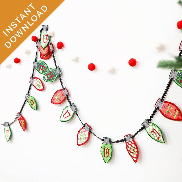 Christmas Light Advent Banner