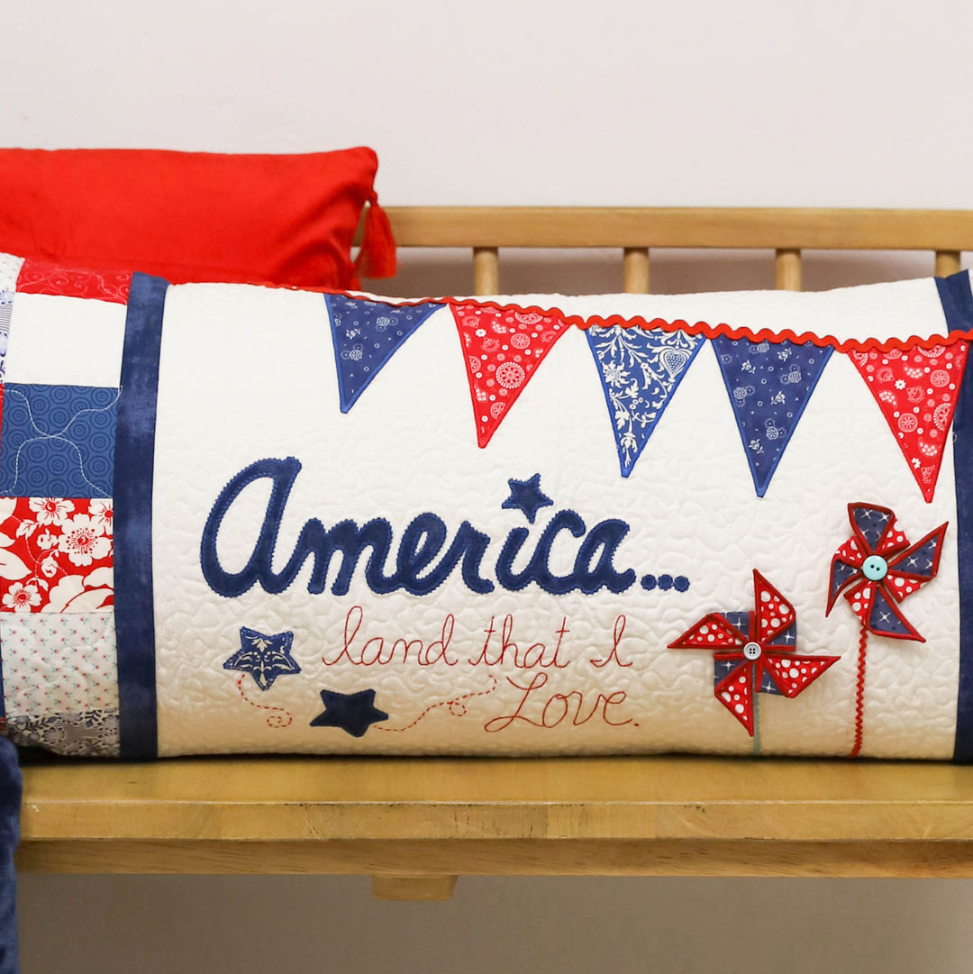 America, Land That I Love! Bench Pillow (Digital Download)