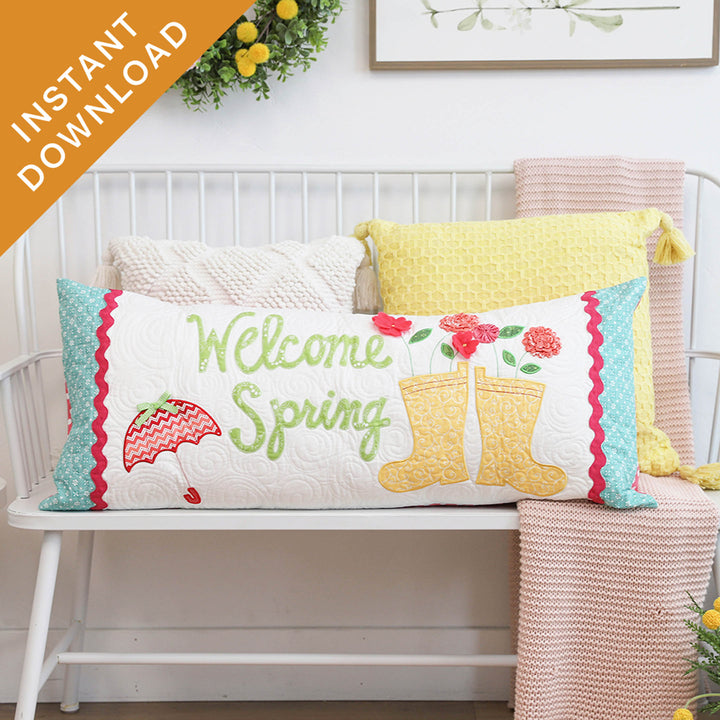 Welcome Spring Bench Pillow (Digital Download)