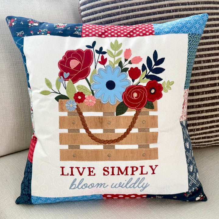 Country Blooms Applique Large Scale Design (Digital Download)