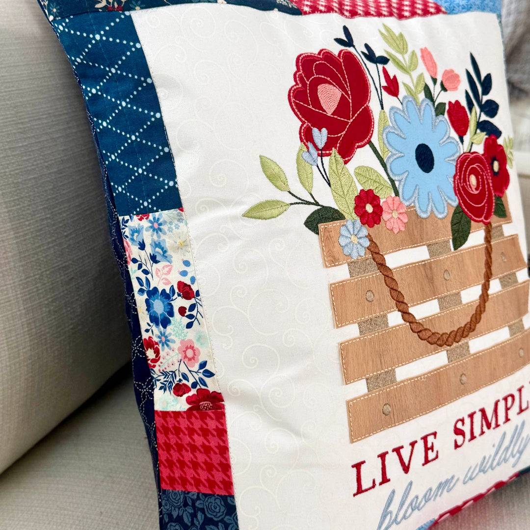 Country Blooms Applique Large Scale Design (Digital Download)