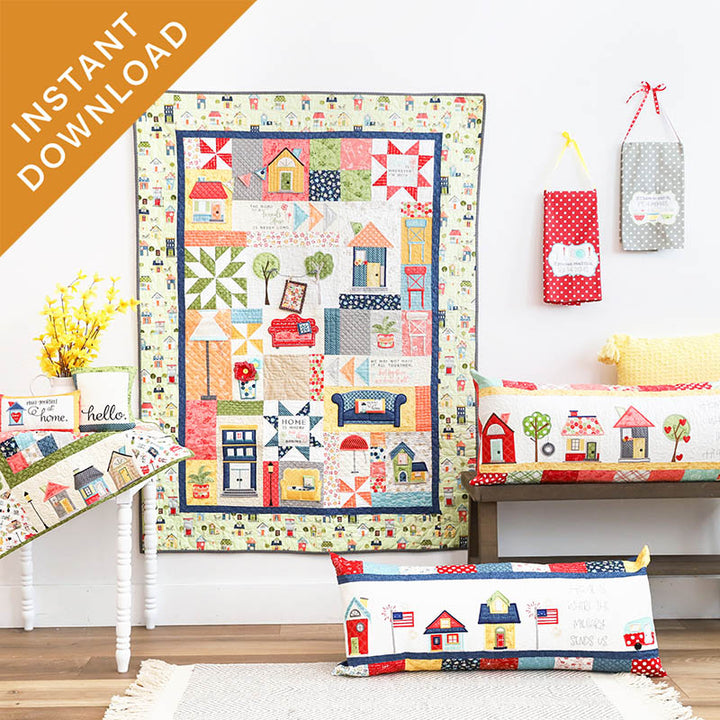 Make Yourself At Home Quilt, Machine Embroidery Pattern